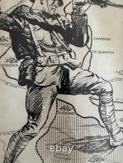 Original 1918 WWI Poster -THE FIRST THREE LOANS MADE THE MARNE VICTORY POSSIBLE