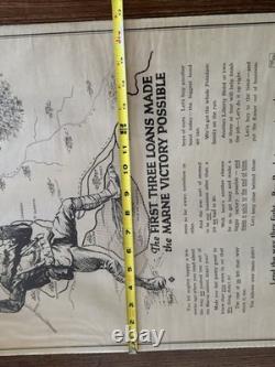 Original 1918 WWI Poster -THE FIRST THREE LOANS MADE THE MARNE VICTORY POSSIBLE