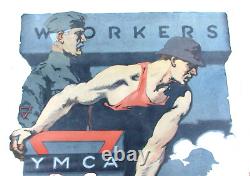 Original 1918 World War I United War Work Campaign Ymca Poster Ny Gil Spear