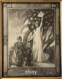 Original Accolade 13th Infantry WWI Wounded In Action Certificate Doughboy