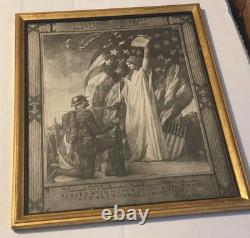 Original Accolade 13th Infantry WWI Wounded In Action Certificate Doughboy