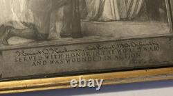 Original Accolade 13th Infantry WWI Wounded In Action Certificate Doughboy