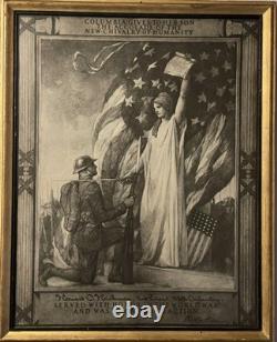 Original Accolade 13th Infantry WWI Wounded In Action Certificate Doughboy