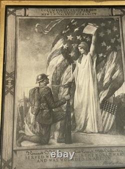 Original Accolade 13th Infantry WWI Wounded In Action Certificate Doughboy