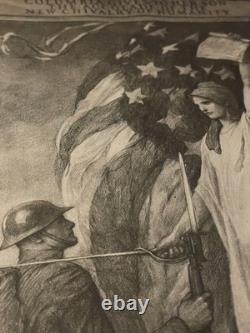 Original Accolade 13th Infantry WWI Wounded In Action Certificate Doughboy