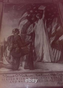 Original Accolade 13th Infantry WWI Wounded In Action Certificate Doughboy