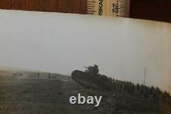 Original Antique WWI Photo World War I F1 Tanks In the Field with Soldiers