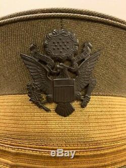 Original Army Officer Uniform Cap Hat WW1 WW One Black Eagle Used until WW2