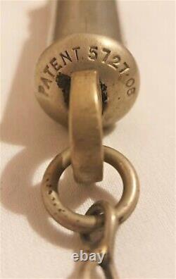 Original British WW1 Metropolitan Police Numbered Whistle with Chain