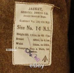 Original British WW1 Pattern O'Rs Service Dress Jacket/Tunic P1922 Not repro