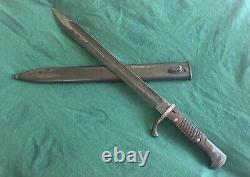 Original German Butcher WWI Model 1898/05 Bayonet with scabbard