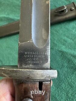 Original German Butcher WWI Model 1898/05 Bayonet with scabbard