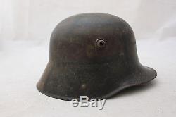 Original German WW1 M16 Steel Helmet with Liner and Soldiers Name 250