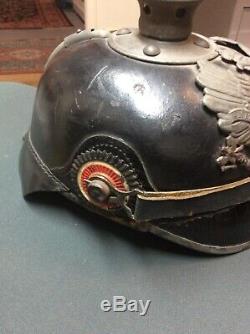 Original German WW1 Prussian Enlisted Man Pickelhaube Spiked Helmet