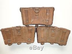 Original Mauser Leather Ammo Pouch WW1, WW2, Brown Leather