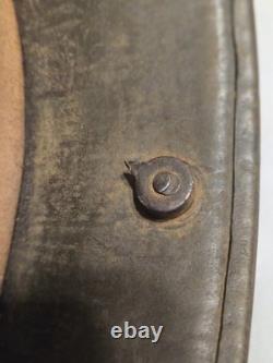 Original Model 1917 WWI German Helmet with Camo, Replaced Lining, Signed, Size 64