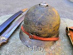 Original Russian WW1 WWI M17 1917 Sohlberg helmet, also used in WW2 WWII