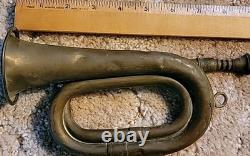 Original Spanish American War WW1 Cavalry Brass Bugle, Lahera Madrid