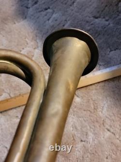 Original Spanish American War WW1 Cavalry Brass Bugle, Lahera Madrid