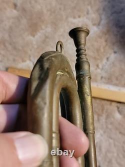 Original Spanish American War WW1 Cavalry Brass Bugle, Lahera Madrid