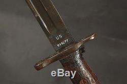 Original Springfield Model 1903 Rifle M1905 Bayonet Marked 1915 & Scabbard WWI