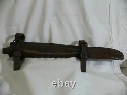 Original US CAVALRY PICKET PIN LEATHER SCABBARD WW1