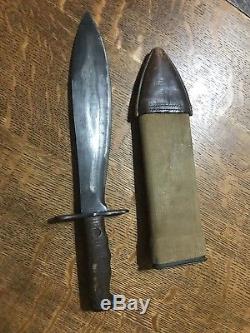Original US WW1 Mod M1917 Bolo Knife Plumb St. Louis withMetal Scabbard