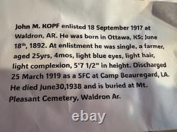 Original US WWI Uniform Grouping WW1 Tunic & Pants-John Kopf