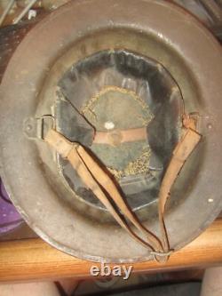 Original U. S. WWI 5th Infantry Red Diamond Division M1917 Doughboy Helmet