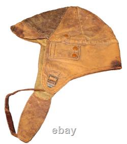Original U. S WWI Aero Squadron Leather Flying Helmet SPALDING Pattern 1918