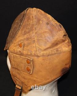 Original U. S WWI Aero Squadron Leather Flying Helmet SPALDING Pattern 1918