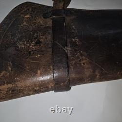 Original U. S. WWI Cavalry Rifle Saddle Scabbard 17 B 60, 17th Calvary Regiment
