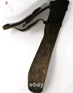 Original U. S. WWI Cavalry Rifle Saddle Scabbard 17 B 60, 17th Calvary Regiment