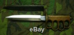 Original Us Wwi Au Lion Trench Knife With Original Scabbard Unit Marked Nice