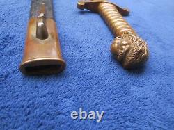 Original Vintage German Ww1 Bavarian Artillery Sidearm Bayonet And Scabbard