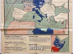 Original Vintage Map EIN JAHR KRIEG-ONE YEAR OF WAR -WORLD WAR 2 -GERMANY 1940