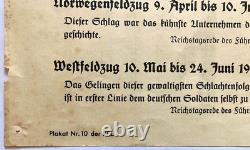 Original Vintage Map EIN JAHR KRIEG-ONE YEAR OF WAR -WORLD WAR 2 -GERMANY 1940