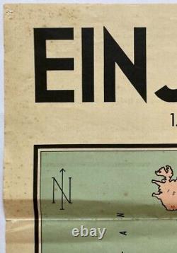 Original Vintage Map EIN JAHR KRIEG-ONE YEAR OF WAR -WORLD WAR 2 -GERMANY 1940