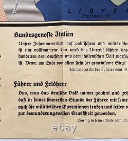 Original Vintage Map EIN JAHR KRIEG-ONE YEAR OF WAR -WORLD WAR 2 -GERMANY 1940