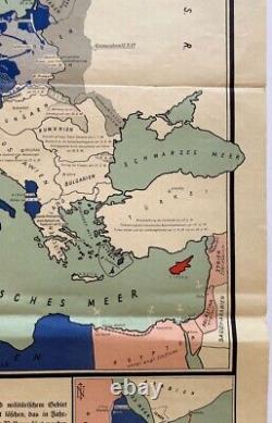 Original Vintage Map EIN JAHR KRIEG-ONE YEAR OF WAR -WORLD WAR 2 -GERMANY 1940