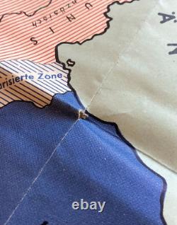 Original Vintage Map EIN JAHR KRIEG-ONE YEAR OF WAR -WORLD WAR 2 -GERMANY 1940