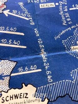Original Vintage Map EIN JAHR KRIEG-ONE YEAR OF WAR -WORLD WAR 2 -GERMANY 1940