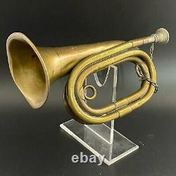 Original WW1 1917 US Cavalry Brass Bugle, J. W. York & Sons Grand Rapids MI