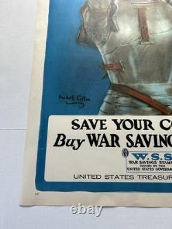 Original WW1 1918 JOAN OF ARC SAVED FRANCE Poster World War One 20x30