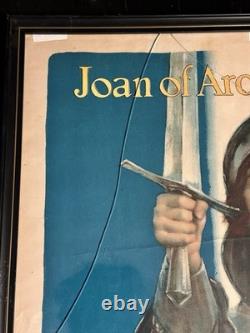 Original WW1 1918 JOAN OF ARC SAVED FRANCE Poster World War One 20x30 READ