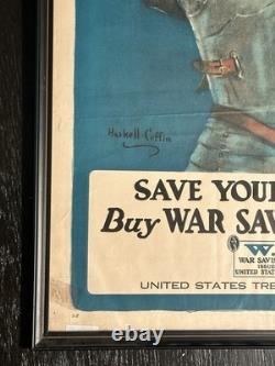 Original WW1 1918 JOAN OF ARC SAVED FRANCE Poster World War One 20x30 READ