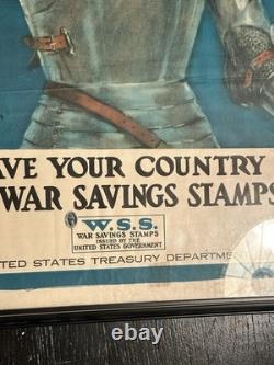 Original WW1 1918 JOAN OF ARC SAVED FRANCE Poster World War One 20x30 READ