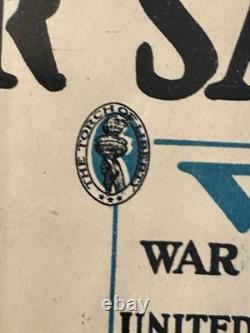 Original WW1 1918 JOAN OF ARC SAVED FRANCE Poster World War One 20x30 READ