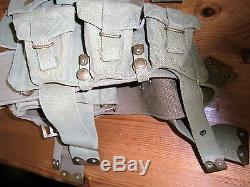 Original WW1 British 1908 pattern webbing cartridge carriers, belt and braces