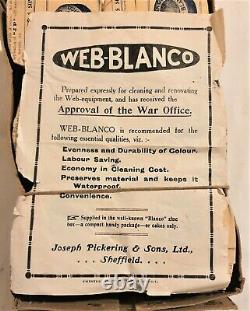 Original WW1 British Army 1908 Pattern Webbing Pickering Khaki Blanco RARE